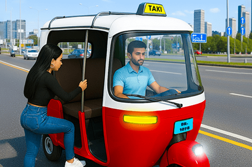Jogo de Tuk Tuk Rickshaw da Cidade
